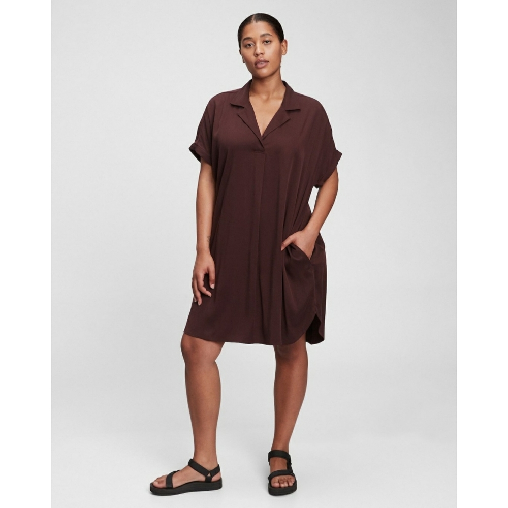 🦝NWT🦝 GAP TENCEL™ Lyocell Popover Dress - Picture 8 of 8